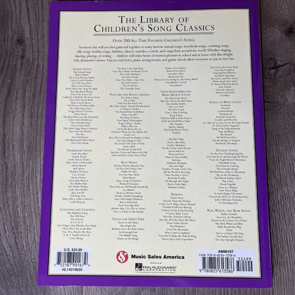 The Library of Children's Song Classics Gigantic Illustrated Sheet Music Leonard - Picture 3 of 6